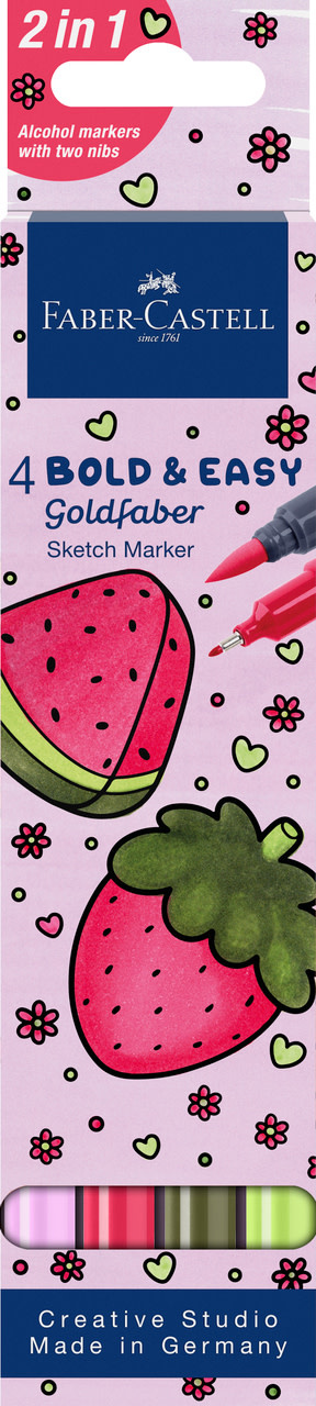 FABER CASTELL Gofa Sketch Marker x 4 Bold Easy I