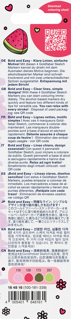 FABER CASTELL Gofa Sketch Marker x 4 Bold Easy I