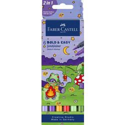 FABER CASTELL Gofa Sketch Marker x 6 Bold Easy