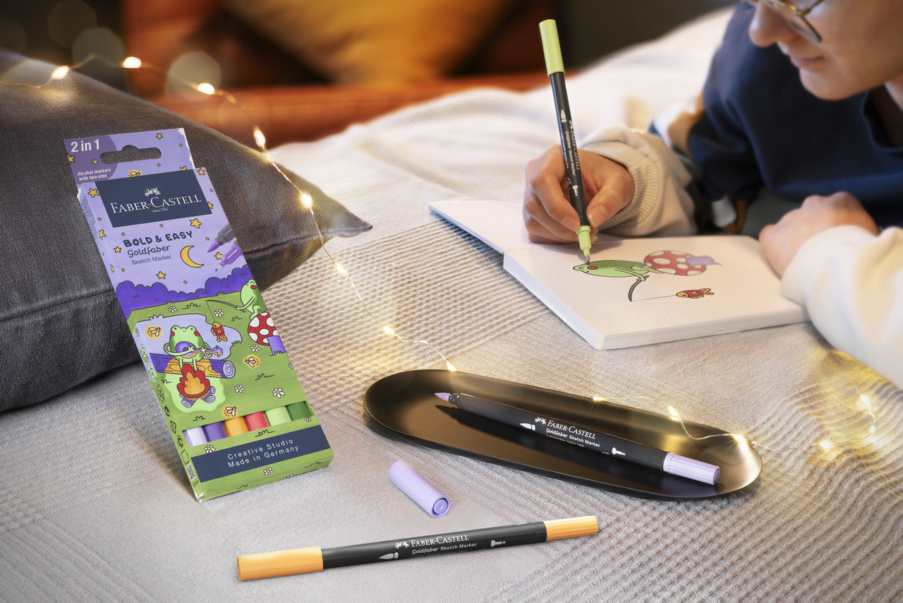 FABER CASTELL Gofa Sketch Marker x 6 Bold Easy