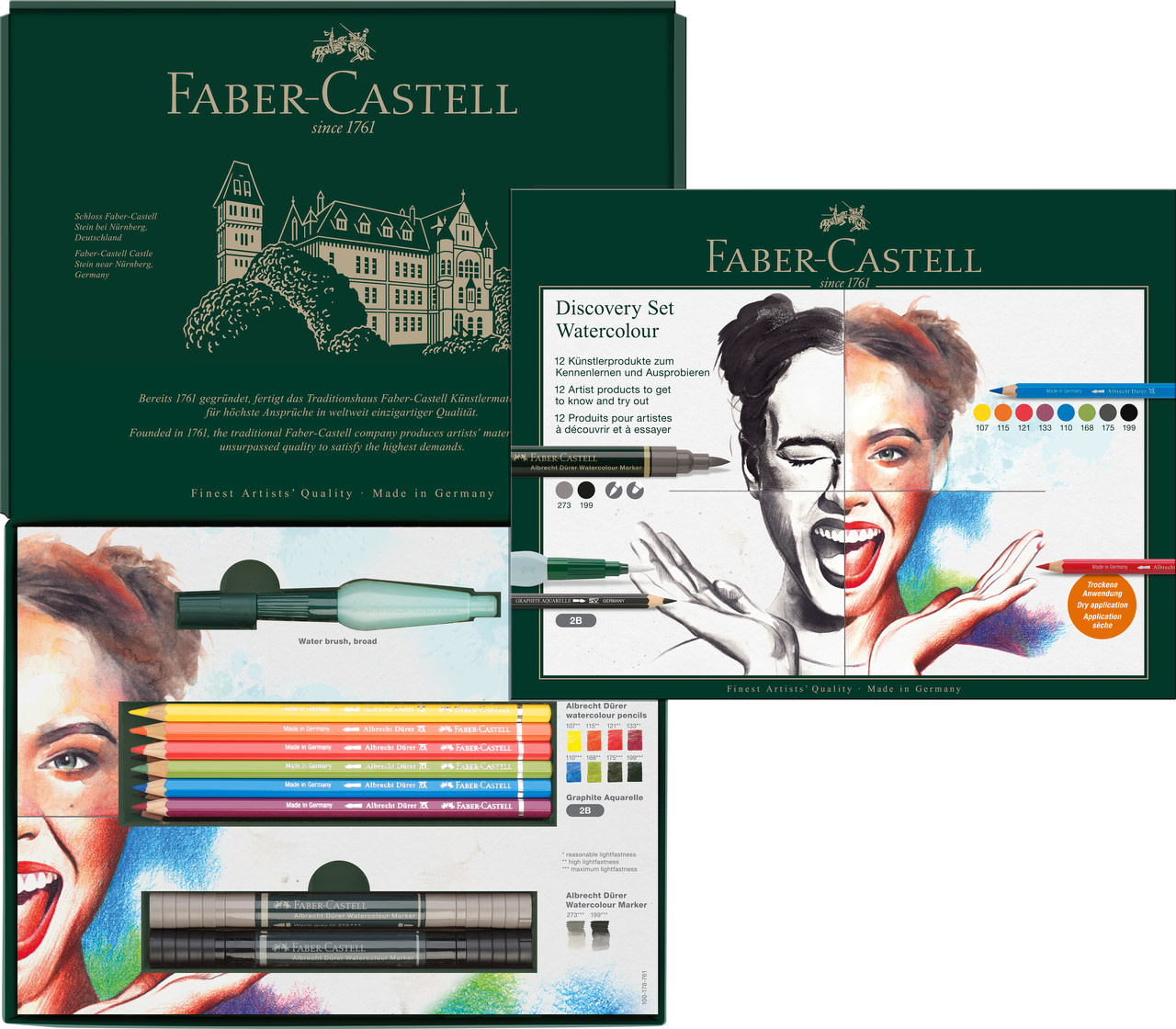 FABER CASTELL Set découverte A. Dürer aquarelle, 12 pieces