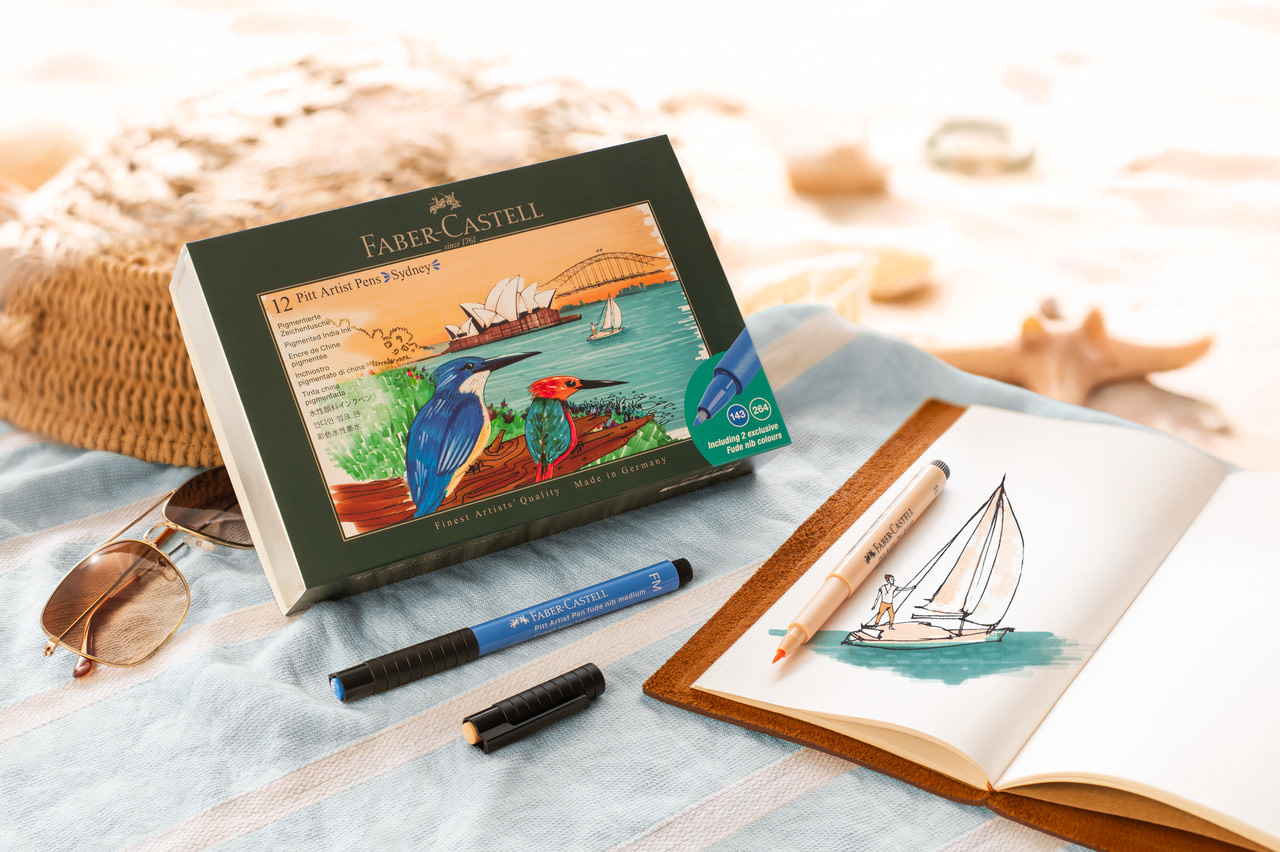 FABER CASTELL Feutre Pitt Artist Pen set Sydney, 12 pieces