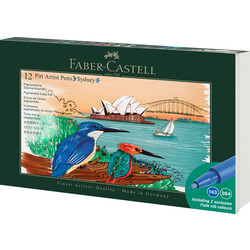 FABER CASTELL Feutre Pitt Artist Pen set Sydney, 12 pieces