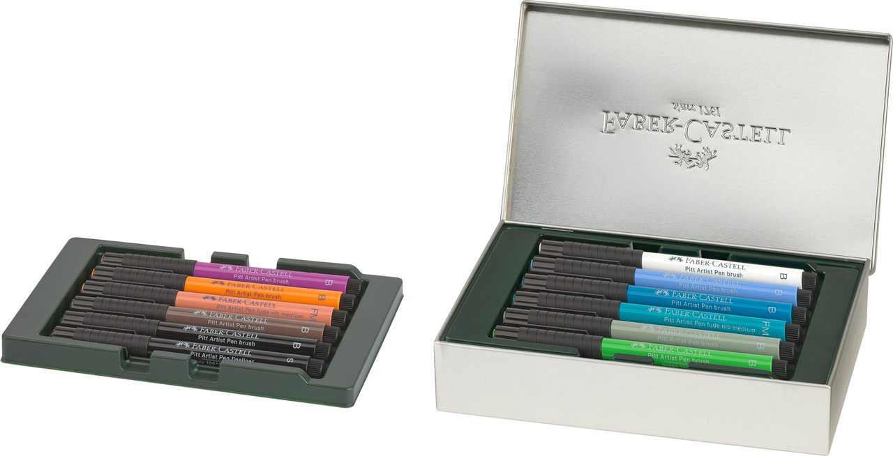 FABER CASTELL Feutre Pitt Artist Pen set New York, 12 pieces