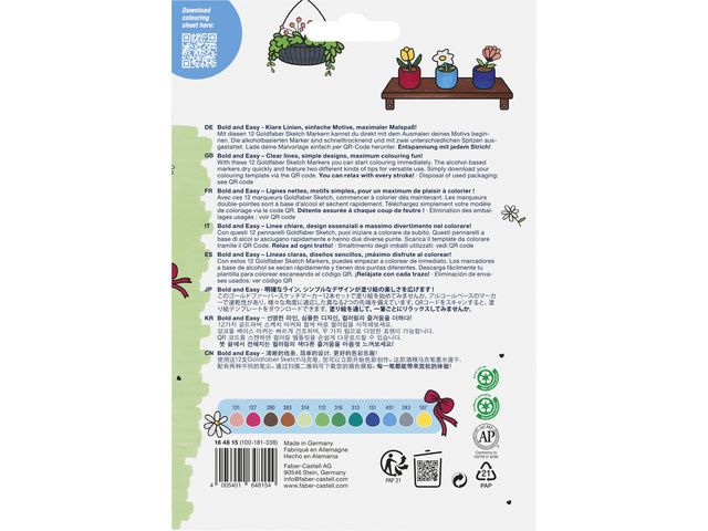 FABER CASTELL Gofa Sketch Marker x 12 Bold Easy