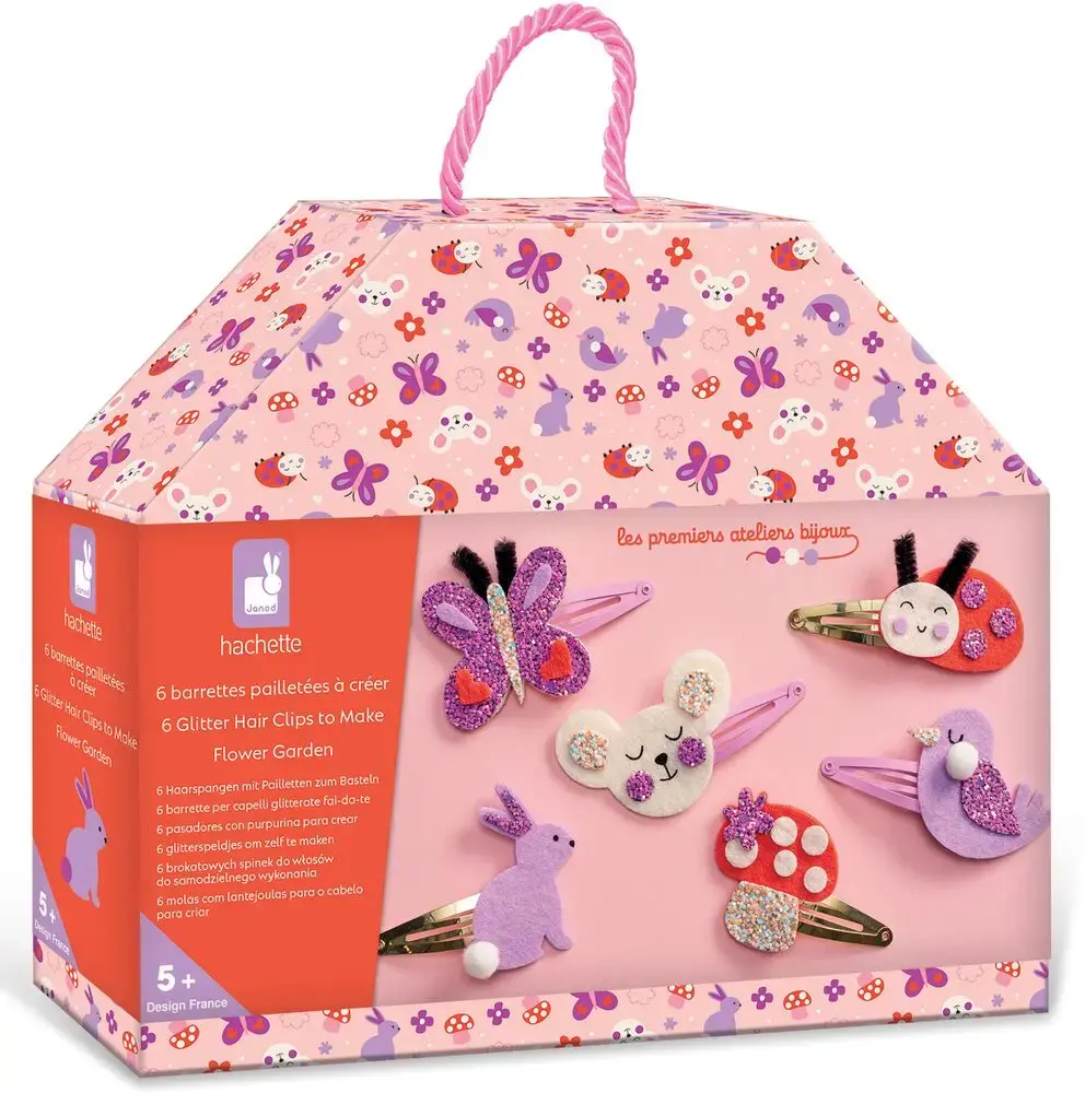 JANOD 6 Barrettes À Créer - Flower Garden