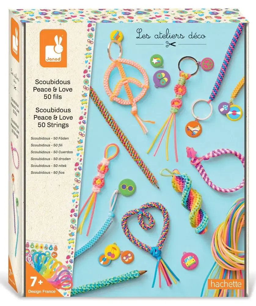 JANOD Scoubidous Peace & Love - 50 Fils  