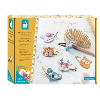 JANOD 6 Barrettes A Créer - Animaux Pailletes