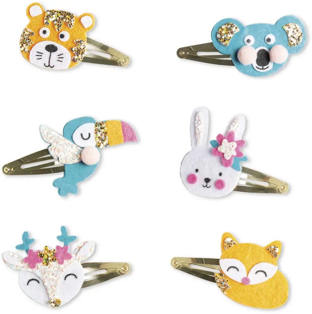 JANOD 6 Barrettes A Créer - Animaux Pailletes