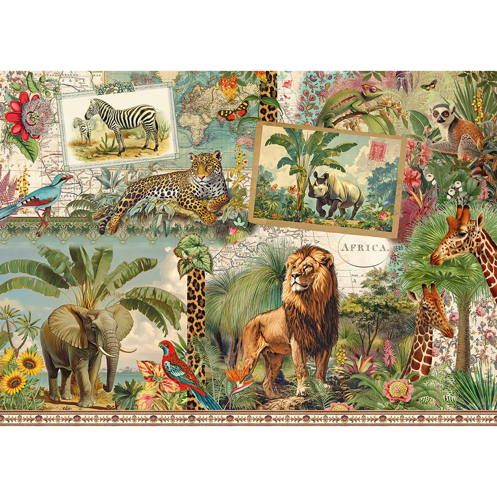 KIUB Gt Puzzle 1000 Pcs 50 X 70 Cm + Pochon - Animaux