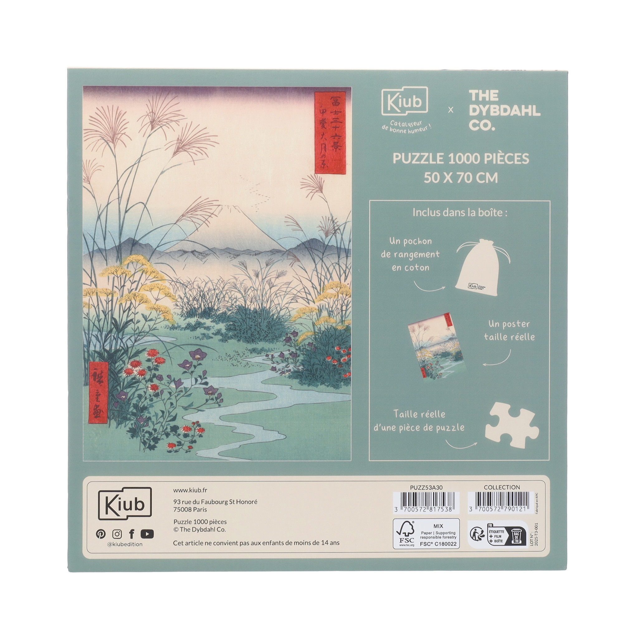 KIUB Puzzle 1000 Pcs + Pochon The Dybdahl V Mt Fuji Champ