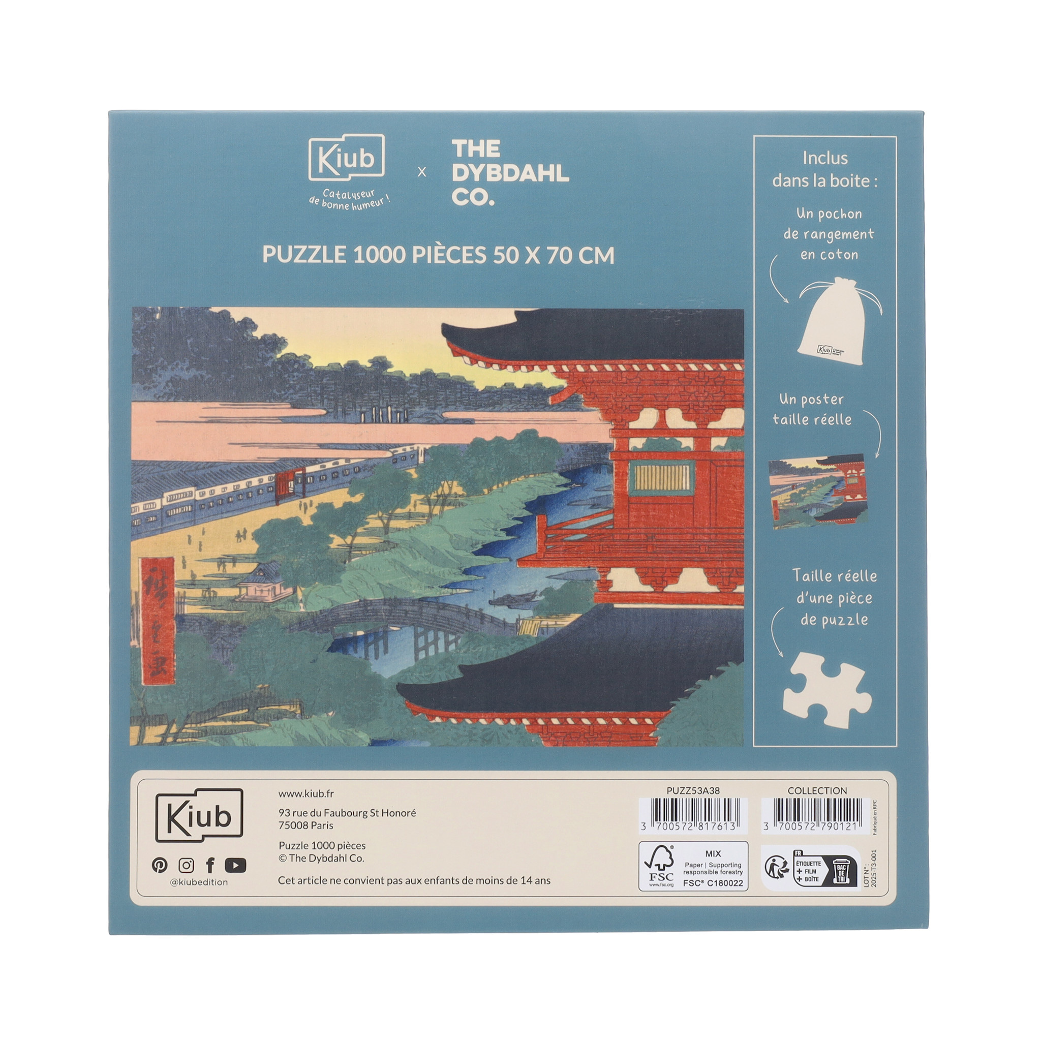KIUB Puzzle 1000 Pcs + Pochon The Dybdahl H Maison