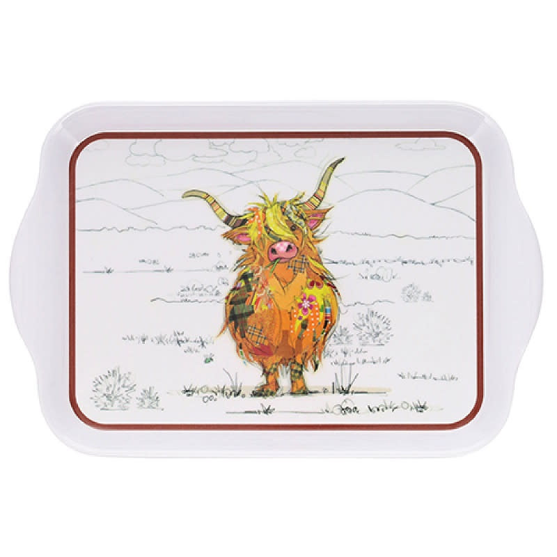 KIUB Plateau Melamine Pm Kook Vache Ecossaise 21x14cm