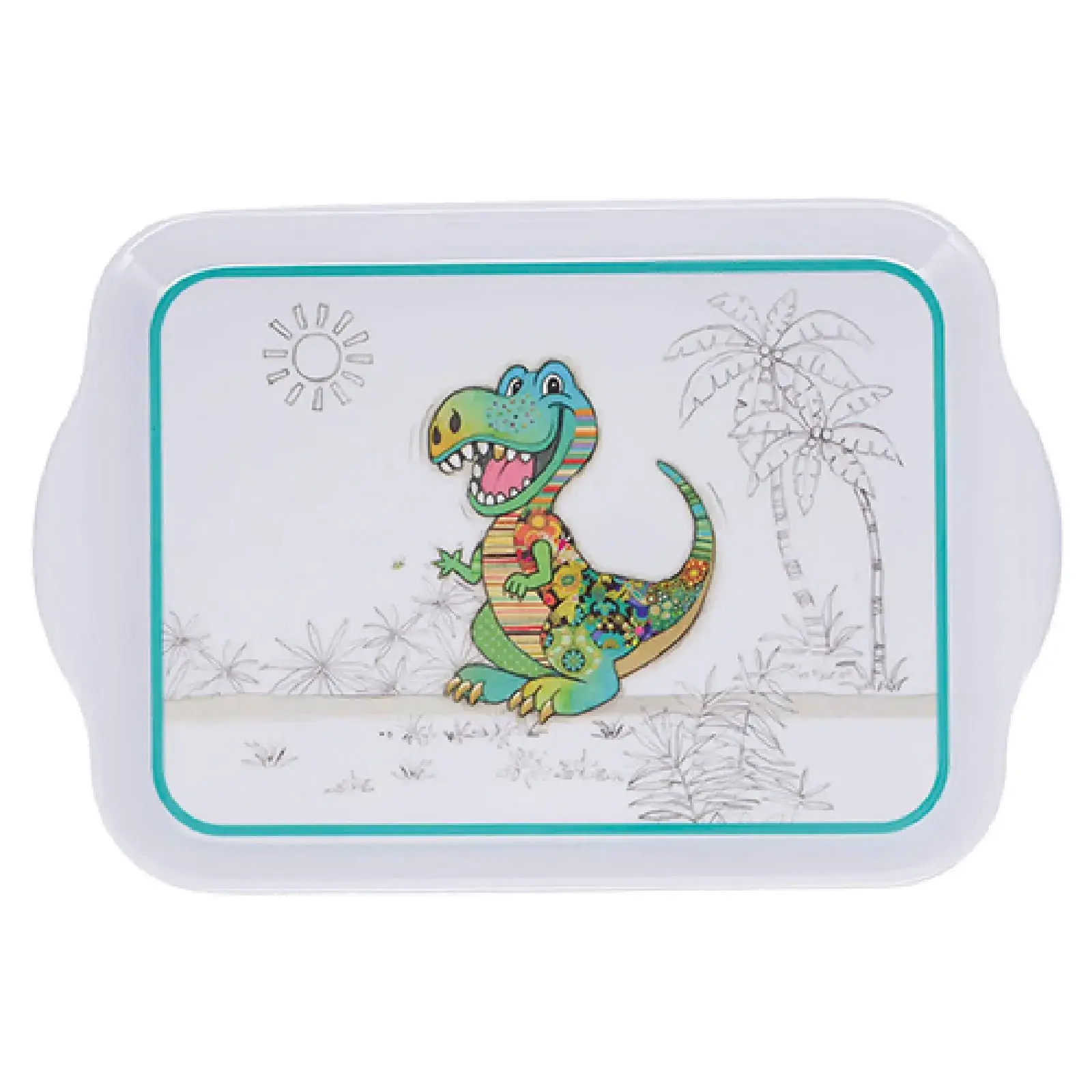KIUB Plateau Melamine Pm Kook Dino 21x14cm