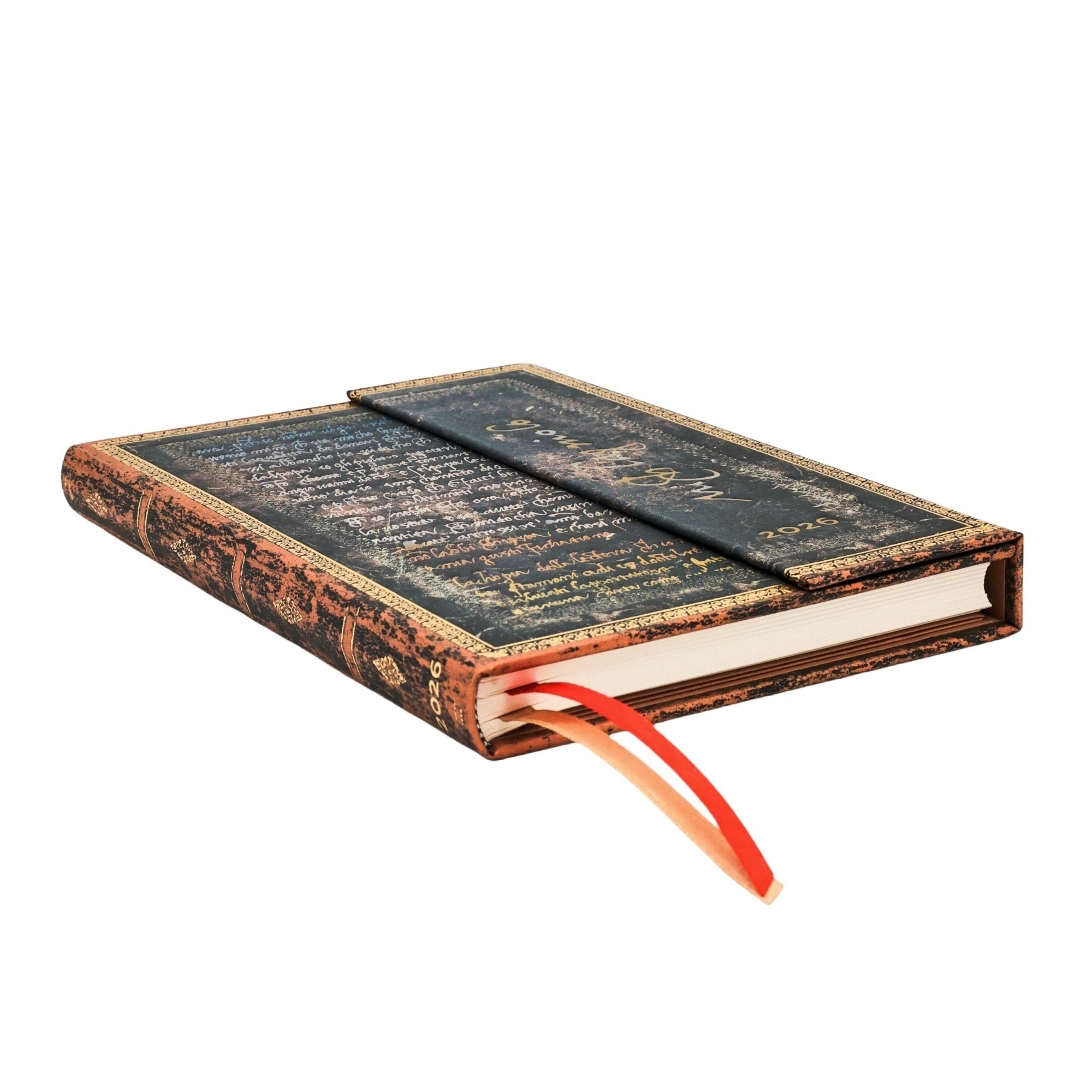 PAPERBLANKS Agenda Semainier Vertical - 2026 12-Mois Michelangelo Handwriting Midi