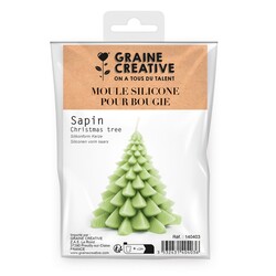 GRAINE CREATIVE Moule Bougie Silicone - Sapin - Diam 8.4 H 8.5 Cm