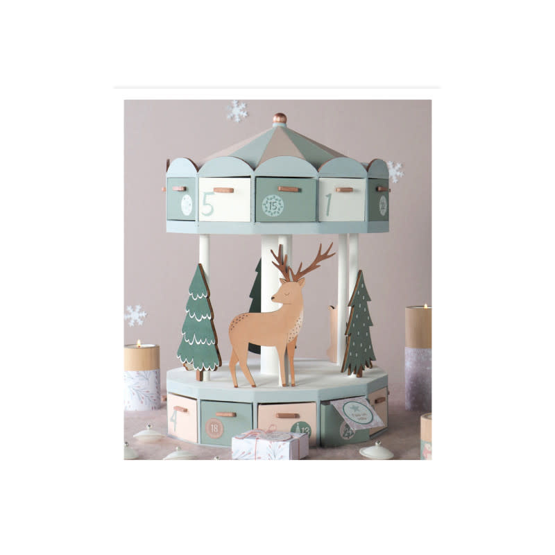 ARTEMIO Calendrier De L'Avent Manège Let It Snow 41 x 28 cm