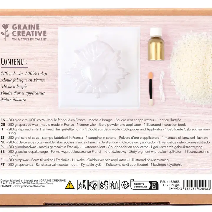 GRAINE CREATIVE Kit Diy Bougie Ex Voto