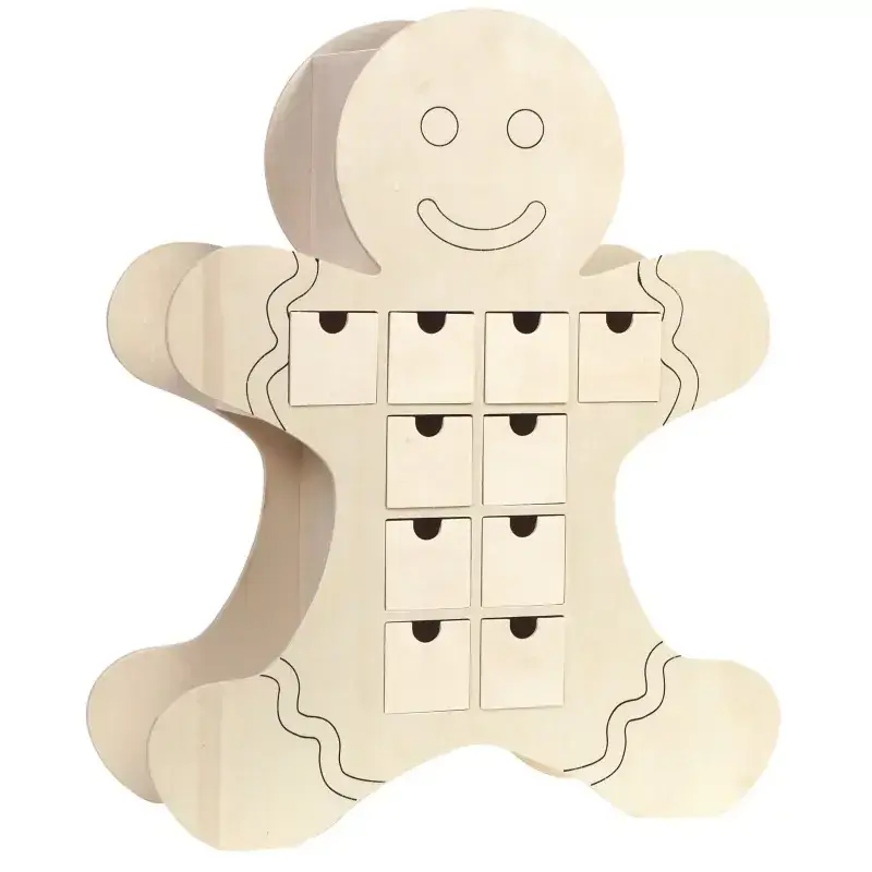 ARTEMIO Calendrier de l'Avent Bonhomme Gingembre 33x40x11 cm