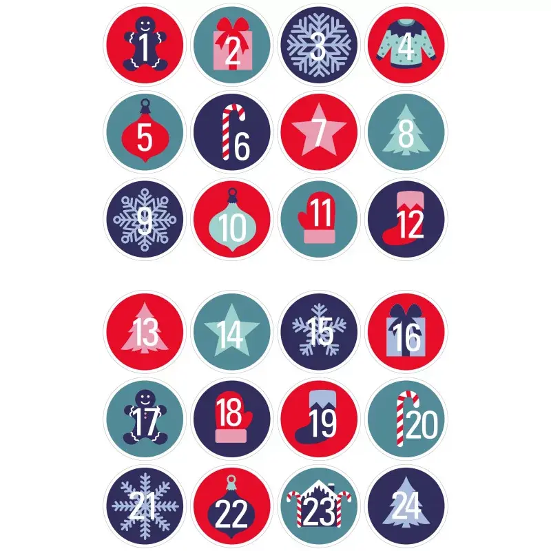 ARTEMIO Calendrier de l'Avent Sachets En Jute 10 x 15 cm