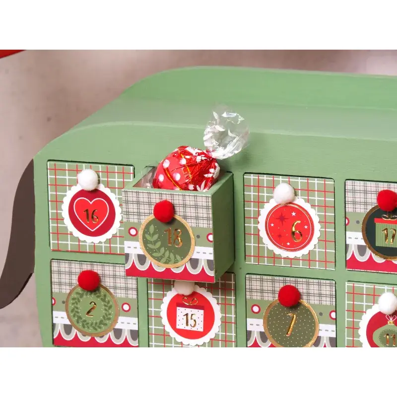 ARTEMIO Calendrier De L'Avent Woofy Christmas 28.5 x 46.5 x 12.5 cm