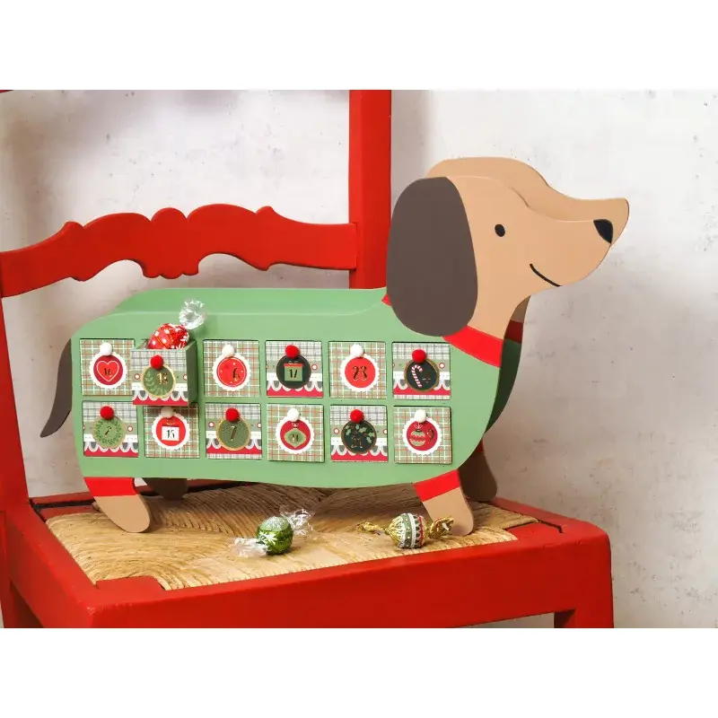 ARTEMIO Calendrier De L'Avent Woofy Christmas 28.5 x 46.5 x 12.5 cm