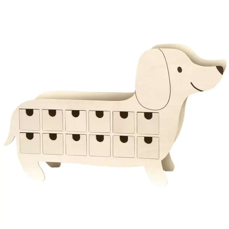 ARTEMIO Calendrier De L'Avent Woofy Christmas 28.5 x 46.5 x 12.5 cm