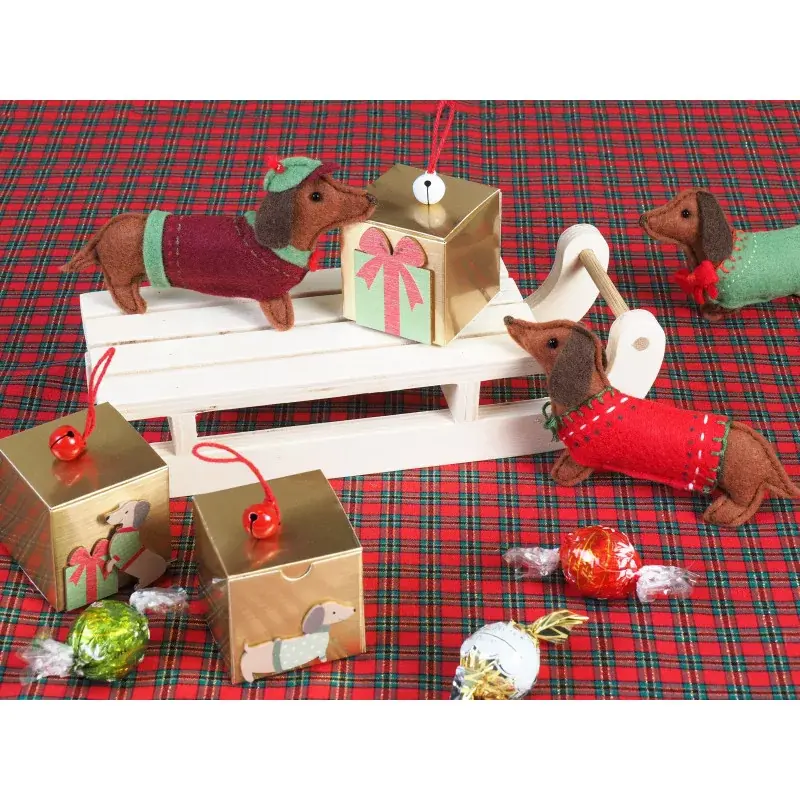 ARTEMIO Traineau En Bois 24X9X5Cm