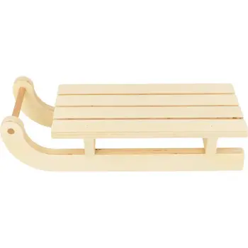 ARTEMIO Traineau En Bois 24X9X5Cm