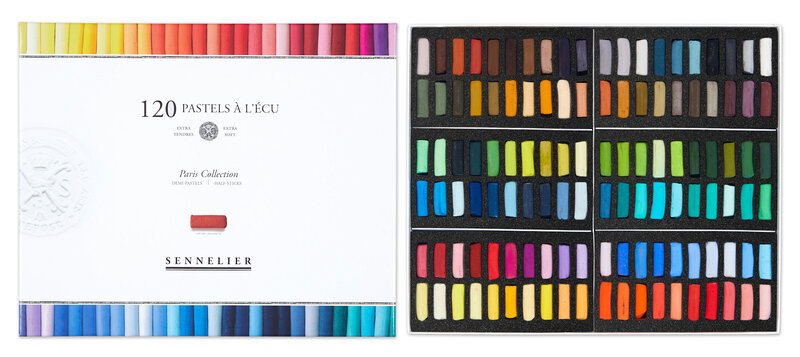 SENNELIER Etui carton Pastel Ecu Paris collection 120 Demi pastels