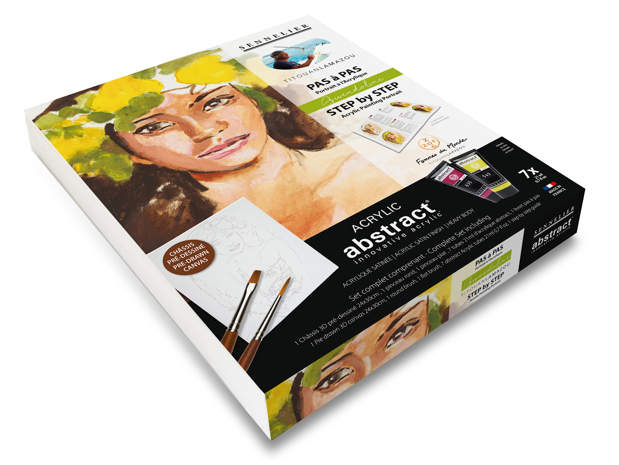 SENNELIER Set découverte Abstract Collaboration Titouan Lamazou portrait Gwendoline