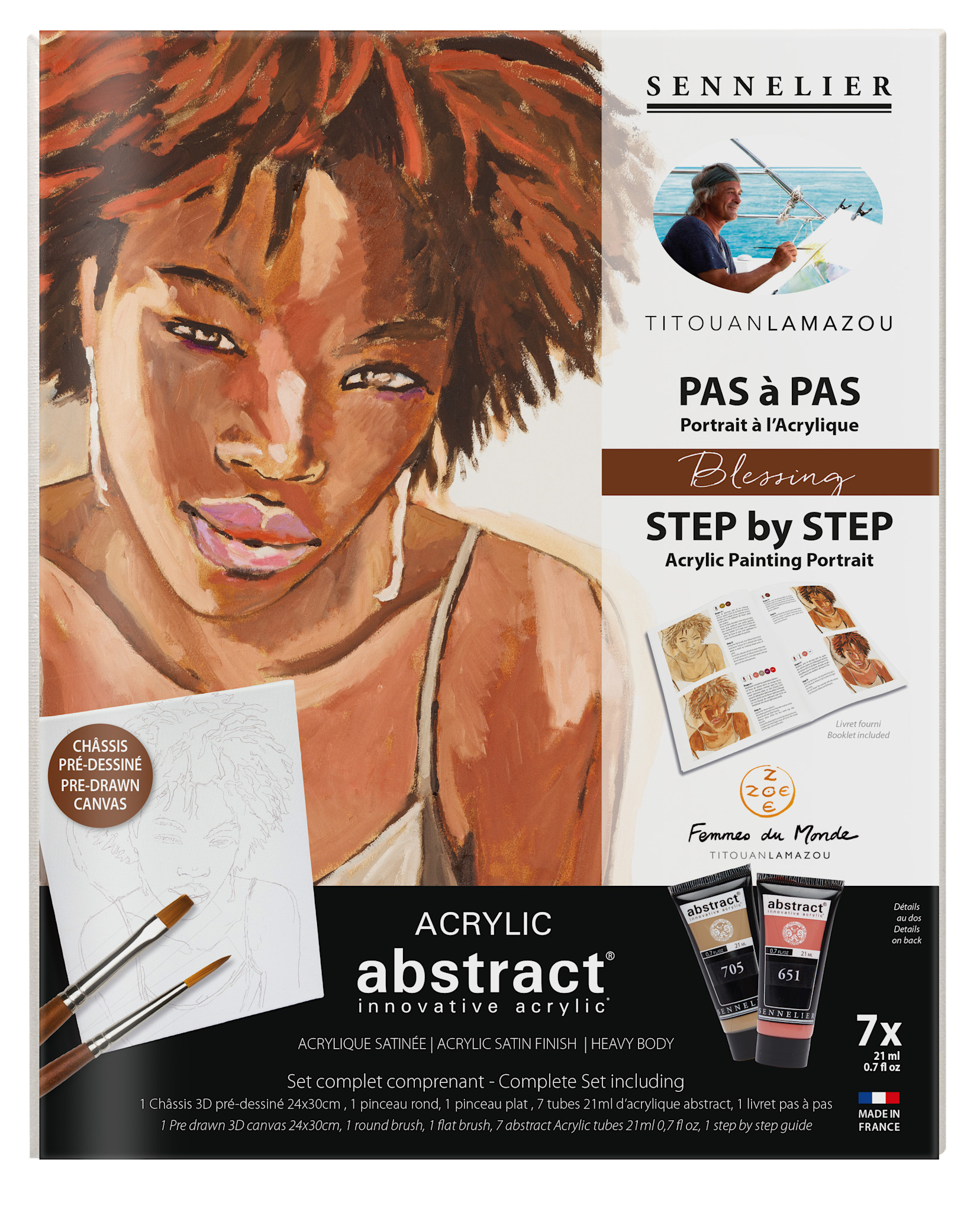 SENNELIER Set découverte Abstract Collaboration Titouan Lamazou portrait Blessing