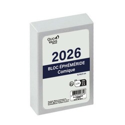 QUO VADIS Ephéméride Comique, boîtier gris 97x65 2026