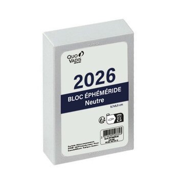 QUO VADIS Ephéméride Neutre, boîtier gris 97x65