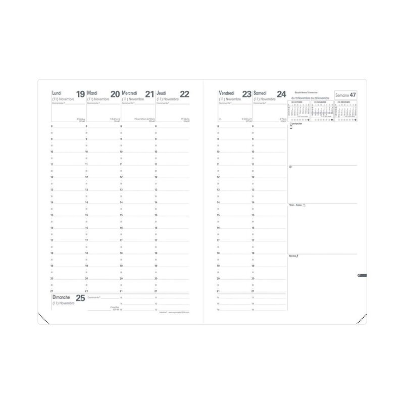 QUO VADIS Agenda Civil Ministre Rep Fr Colette Jaune Mout Zip 16x24cm