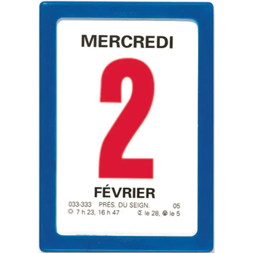 OBERTHUR Ephemeride 63*92 Class Bleu