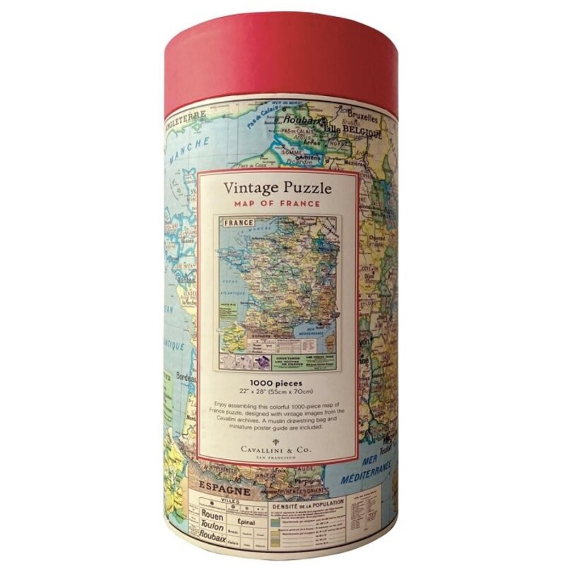 CAVALLINI & Co. Puzzle 1000 Pièces Plan De La France 55x70cm