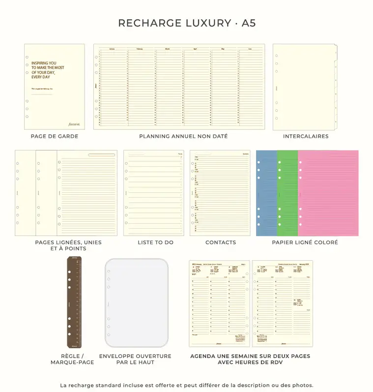 FILOFAX Organiseur Malden A5 Vetiver