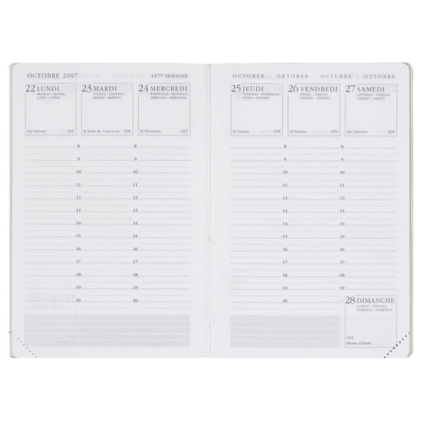 INT351 Recharge agenda semainier 9,3x13,9cm Agenda Moderne Europe