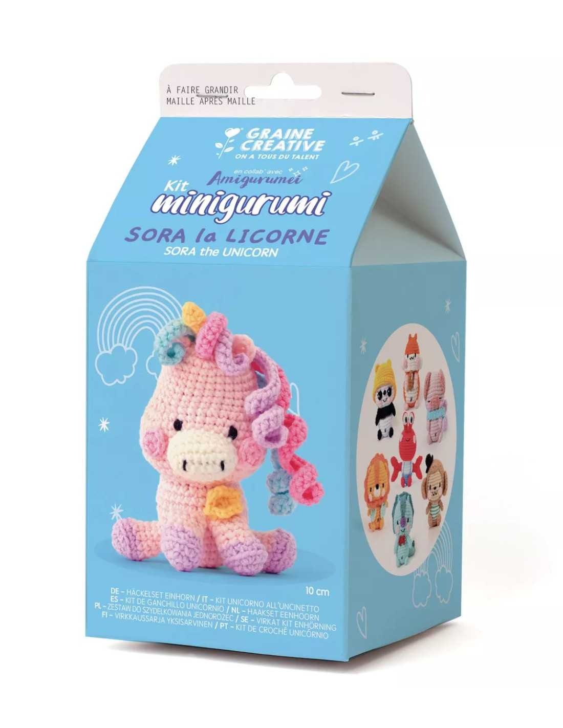GRAINE CREATIVE Kit Minigurumi Sora la Licorne 10cm