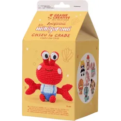 GRAINE CREATIVE Kit Minigurumi Chizu le Crabe 10cm