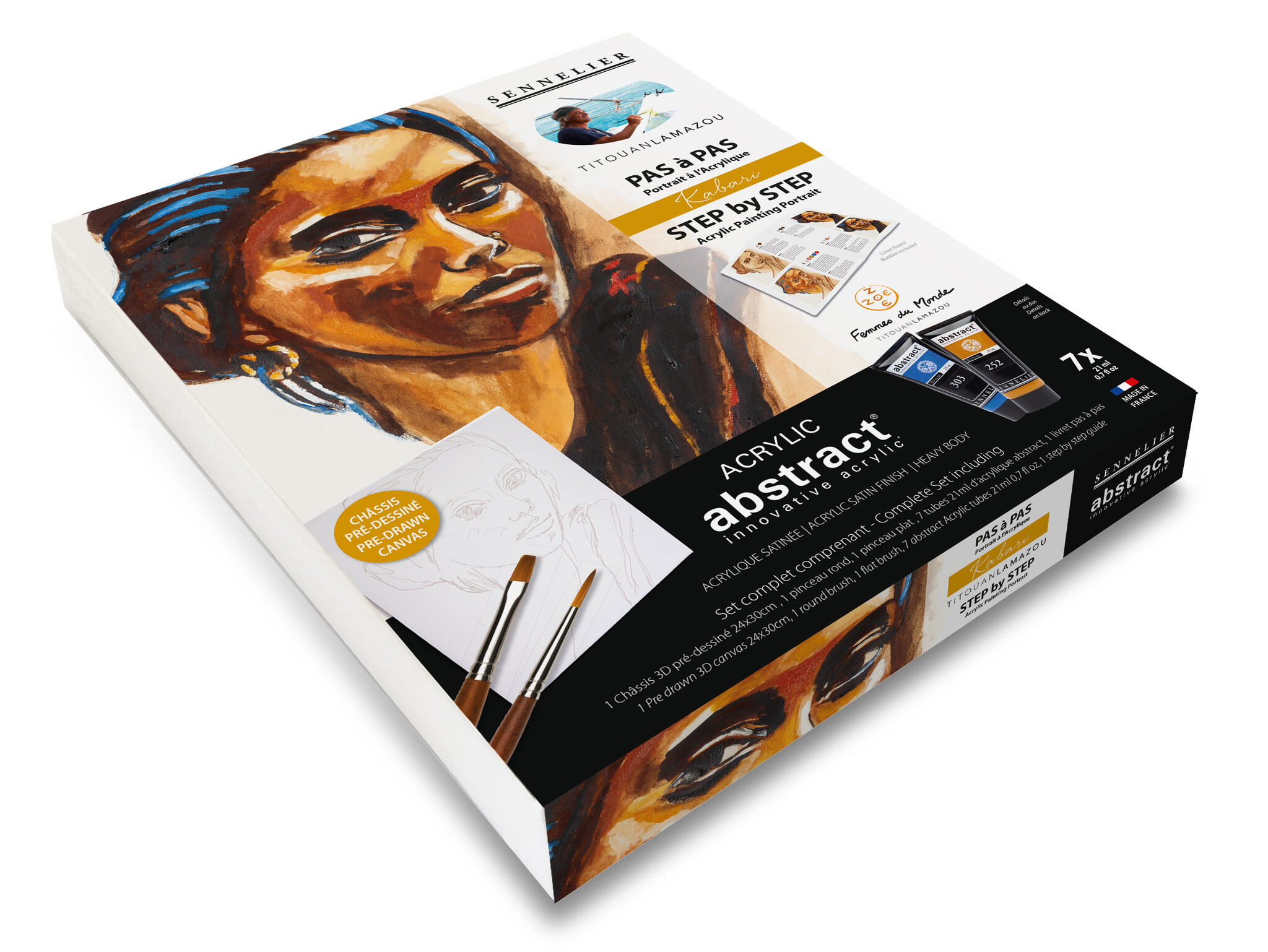 SENNELIER Set découverte Abstract Collaboration Titouan Lamazou portrait Kabari