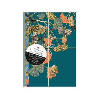 EDITIONS DU DESASTRE Pepakura- Set De 3 Cahiers A6 9x14cm 80g 1 ligné, 1 quadrillé 1 pages blanches 80g - Gingko