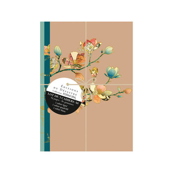 EDITIONS DU DESASTRE Pepakura- Set De 3 Cahiers A6 9x14cm 1 ligné, 1 quadrillé 1 pages blanches 80g - Magnolia