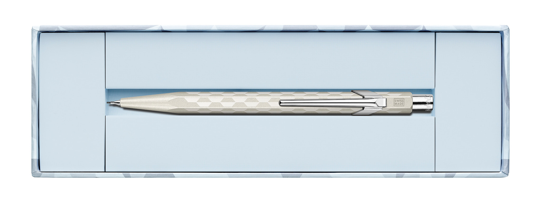 CARAN D'ACHE Porte-mine 849™ Noël 2025 Blanc, 0.5mm, en écrin carton Alpine Frost