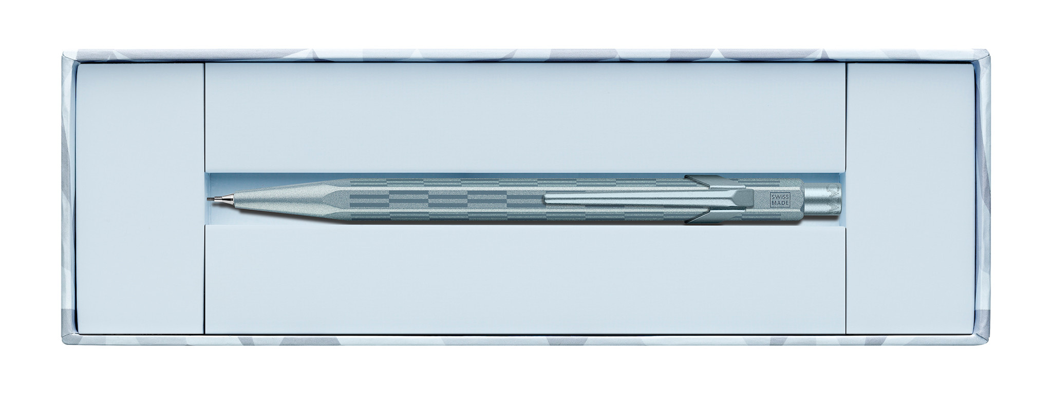 CARAN D'ACHE Porte-mine 849™ Noël 2025 Bleu, 0.5mm, en écrin carton Alpine Frost