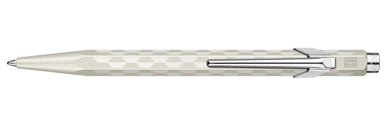 CARAN D'ACHE Stylo bille 849™ Noël 2025 Blanc, recharge noire M, en écrin carton Alpine Frost