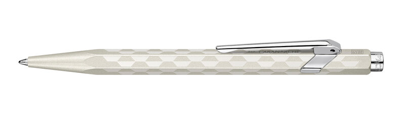CARAN D'ACHE Stylo bille 849™ Noël 2025 Blanc, recharge noire M, en écrin carton Alpine Frost