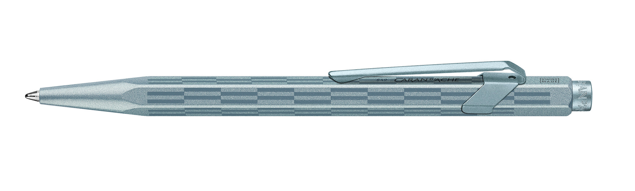 CARAN D'ACHE Stylo bille 849™ Noël 2025 Bleu, recharge noire M, en écrin carton Alpine Frost