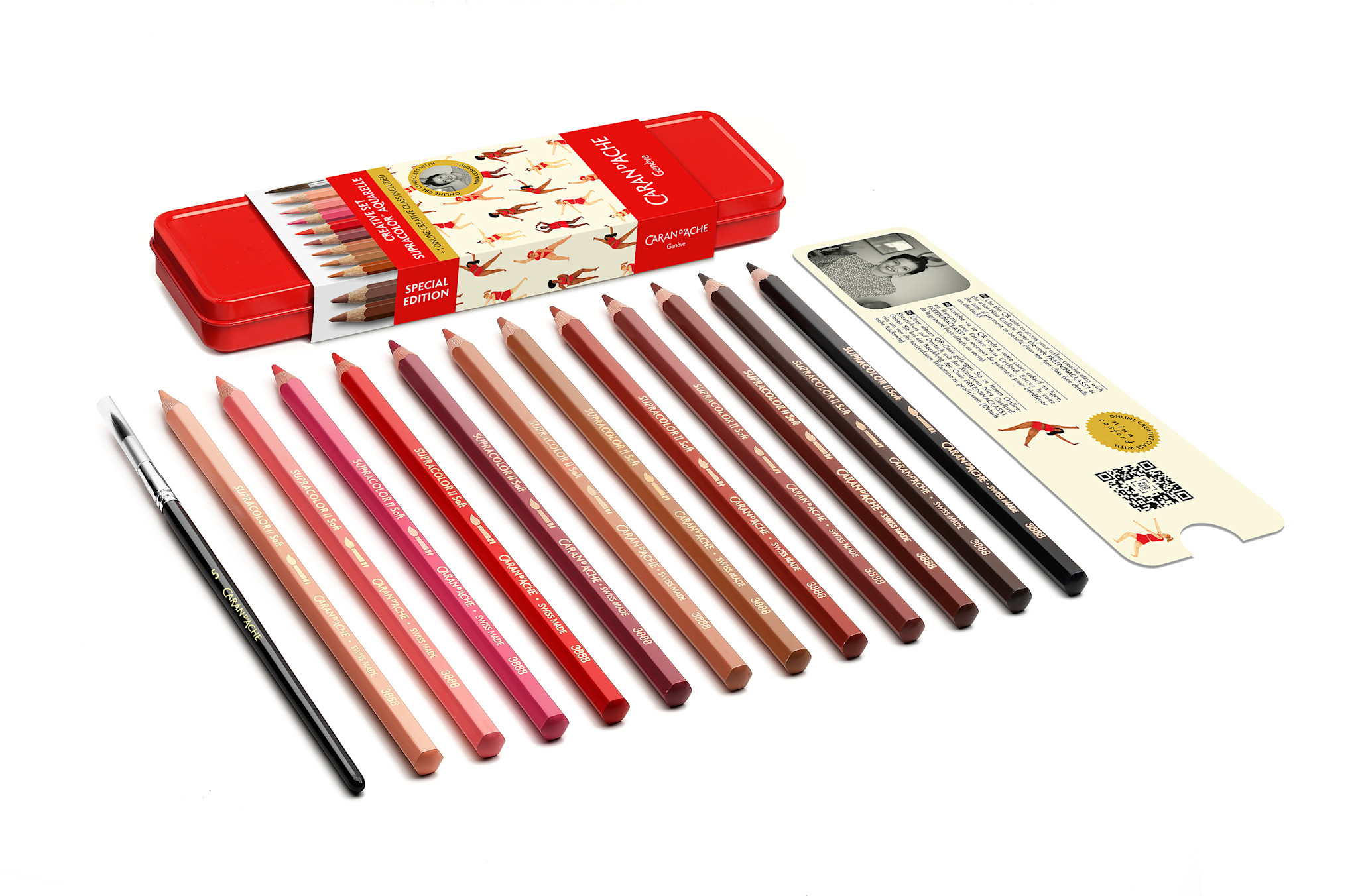 CARAN D'ACHE Set créatif Nina Cosford ass. 12 pcs + 1 pinceau